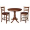 International Concepts 36 in. Round Pedestal Counter Height Table with 2 Emily Counter Height Stools - 3 Piece Set K581-36RT-S6172-2 - alternate 2